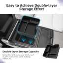 LUWU R Ange R Over Center Console Organizer Compatible with 2023 2024 2025 Land Rover R Ange R Over Vogue/Sport Accessories Armrest Console Organizer Armrest Organizer Insert Tray (w/Refrigerator)