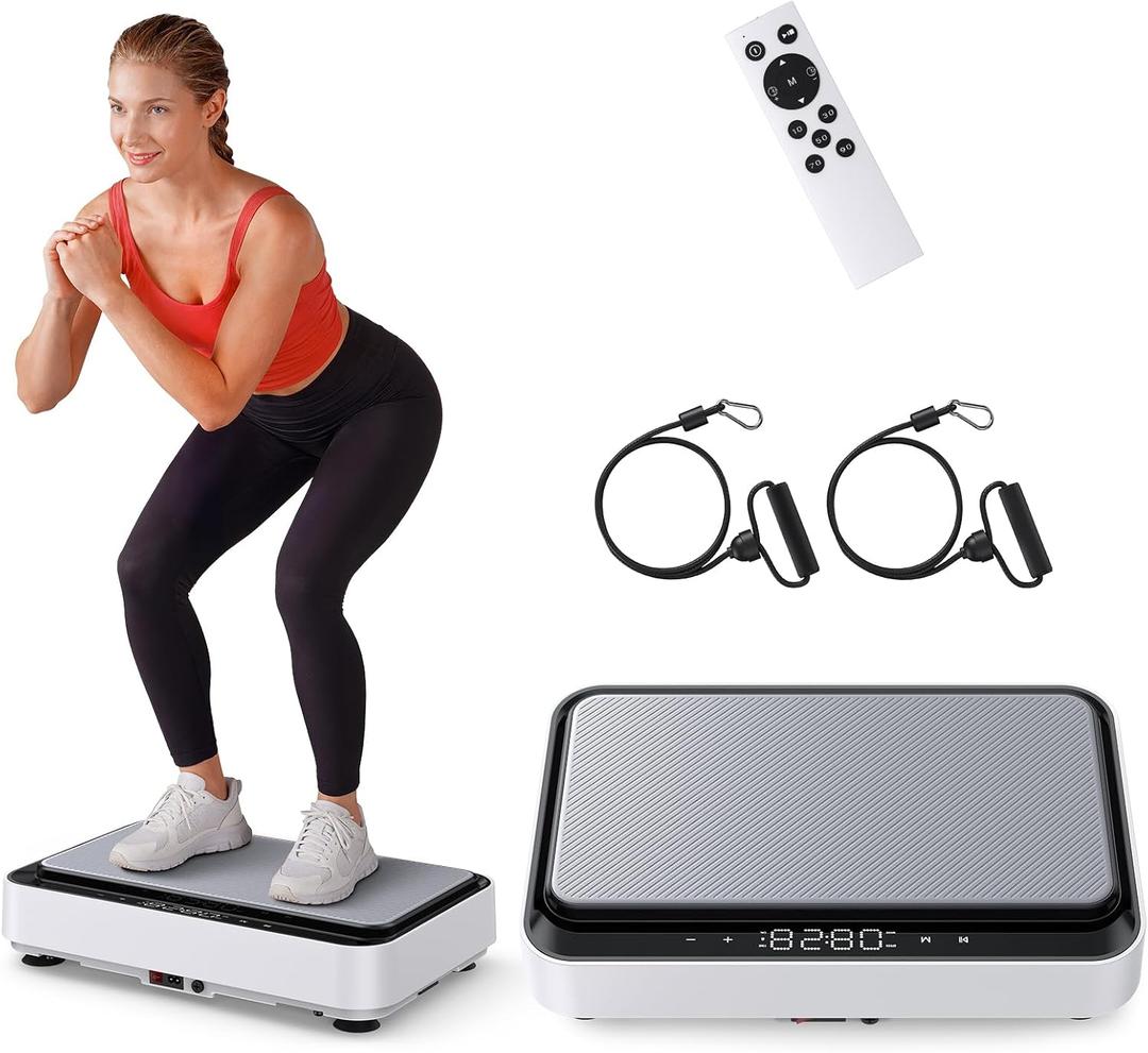 UTRYUP Vibration Plate Exercise Machine, Power Vibration Plate with 99 Adjustable Speeds and Remote Control, Whole Body Workout Equipment with 330 LBS Capacity, Vibrate Fitness Platform for Women