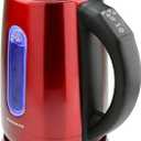 OVENTE Electric Kettle, 1.7L Stainless Steel Water Boiler and Heater with 1100W Power, Temperature Control, Keep Warm Function, Auto Shut-Off, Boil-Dry Protection and Cordless Serving, Red KS58R