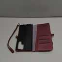 Defencase Compatible with Samsung Galaxy S22 Ultra Case Wallet with RFID Blocking Card Holder for Women, PU Leather Magnetic Snap Flip Zipper Strap Phone Case Fit for Galaxy S22 Ultra 5G, Red