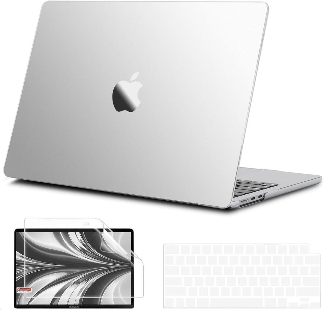 B BELK Compatible with MacBook Air 13 inch Case M5 2026 2025-2022 M4 M3 M2 A3449 A3240 A3113 A2681, [100% Official Color] [Slim Armor] Plastic Hard Shell for MacBook Air 13.6 inch Case, Matte Clear