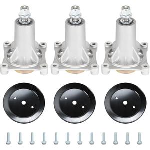 187292 192870 Spindle Assembly with 195945 Pulley Fit for AYP/Craftsman/Husqvarna 42 46 48 54 Inch Deck YT3000 YT4000 T3000 YTH22V46 YTH24V48 Lawn Mower, Replaces 532187281 532187292 3 Pack