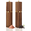 LARS NYSØM Electric Salt and Pepper Grinder Set, USB Rechargeable, Automatic Salt and Pepper Mills, Spice Shakers Refillable with LED Light, Adjustable Coarseness, Ceramic Grinder.