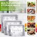 Reusable Aluminum Foil Sealable Storage Bags,2026 New Resealable Vacuum Zipper Pouches for Food,Thicken Foil Sealable Bags with Label and Zip Lock(30PCS, 3 Size)