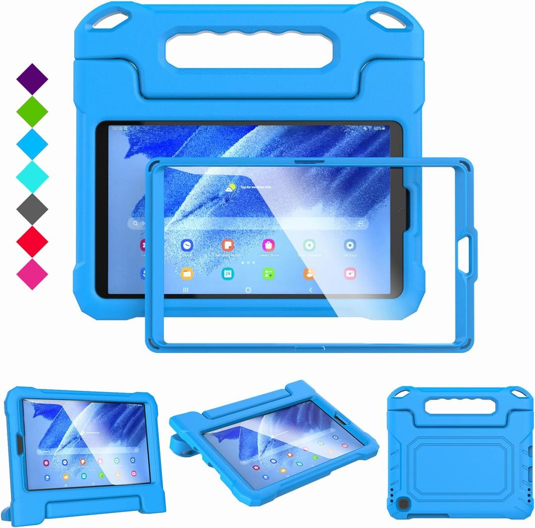 MAISON Kids Case for Samsung Galaxy Tab A9 8.7-inch 2023 SM-X110/X115/X117 & Galaxy Tab A7 Lite 8.7-inch 2021 T220/T225/T227 Shockproof, Built-in Screen Protector Stand Tablet Cover (Blue)