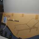 Aluminum Chaise Lounge Ourdoor - Foldable & Assemble Free Outdoor Lounge Chair with 5 Adjustable Backrest, Patio Lounge Chair for Outside Poolside Beach Pool, White (1 Pack)