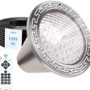 120V 10 Inch Pool Light for Inground Pools, IP68 Waterproof Pool LED Lights with Remote Control, 50ft Cord - Direct Replacement for Pentair Amerlite & Hayward AstroLite, Fit for 10" Large Wet Niches