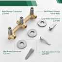 3 Handle Shower Faucet Set Shower System with Tub Spout Bathtub Faucet Set Shower Head Combo Set Complete Tub and Shower Faucet Combo Shower Fixtures Trim Kit Brushed Nickel