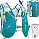 Waterproof Running Vest, 5.5L Breathable Running Hydration Vest with 1.5L Water Bladder, Water Vest for Hiking, Trail Marathon Race, Ideal for Women and Men (Green)