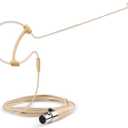 Headset Microphone Headworn Single Earset Over Ear Hanging Condenser Mic Compatible with Shure Wireless System Bodypack Transmitter, Ideal for Singing, Churches, Stage Performance  Beige