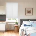 DEZ FURNISHINGS EZ Grip No Tools No Drill Light Filtering 1" Cordless Cellular Shade, 35" W x 64" H, White