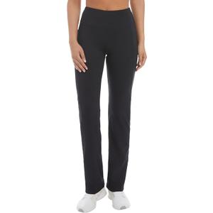 Jockey Women's Premium Pocket Slim Flare Yoga Pants (Medium, Deep Black)