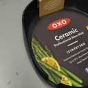 OXO Professional 12" Frying Pan Skillet, Hard Anodized Ceramic Nonstick Cookware PFAS-Free, Induction Suitable, Stainless Steel Handles, Diamond Reinforced Coating, Dishwasher Safe, Oven Safe, Black