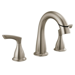 Delta Faucet Broadmoor Pull Down Bathroom Faucet Brushed Nickel, Bathroom Faucet, Widespread Bathroom Faucet 3 Hole with Magnetic Docking, Bathroom Sink Faucet, SpotShield Stainless 35765LF-SPPD