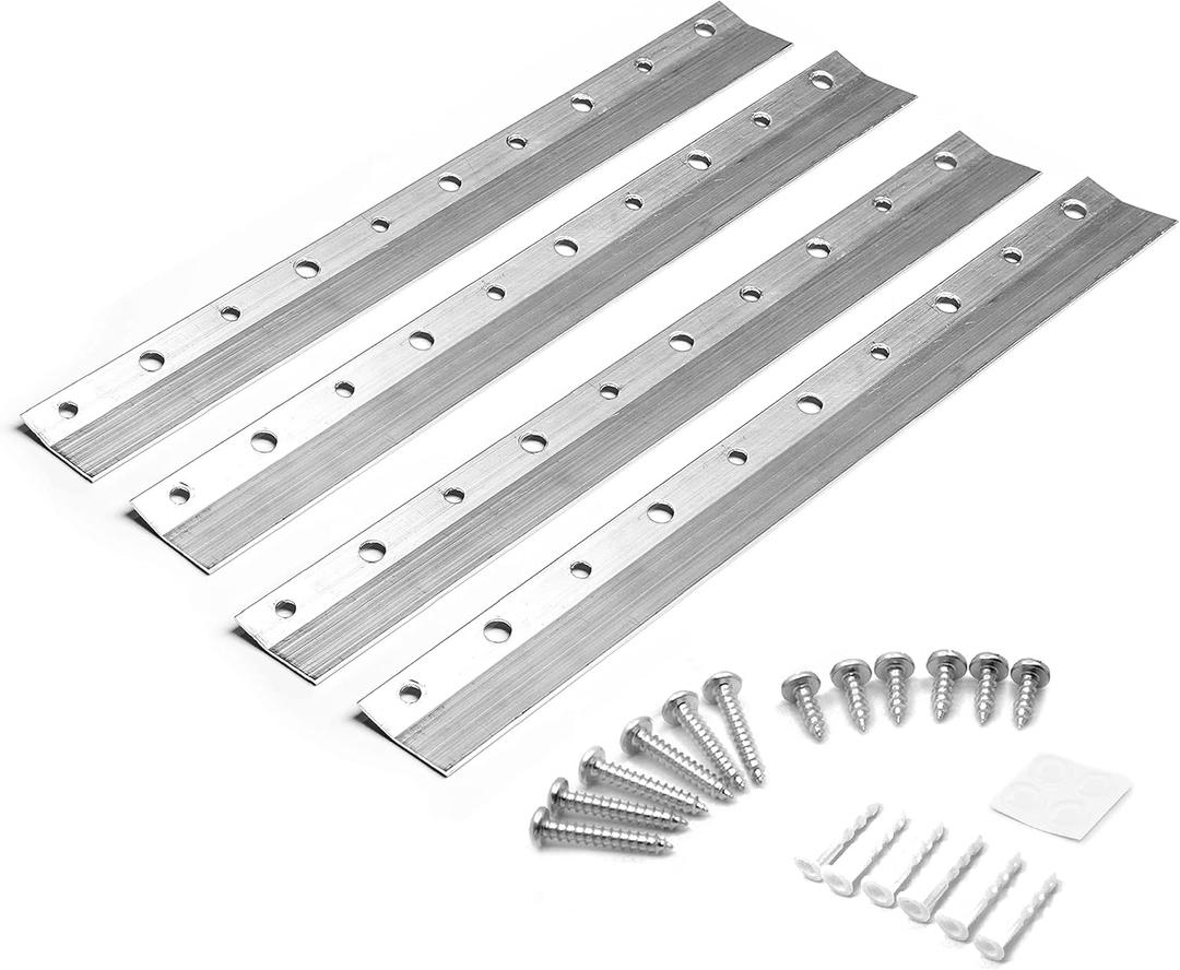French Cleat Hanger Heavy Duty 10 Inch - 2 Pack - Picture, Mirror, Whiteboard, Pallet or Panel Wall Mount Bracket - Z Bar Hanger Supports 50 lbs Silver