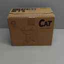 Nacome Solar Cat Statue for Garden Decor: IP44 Weatherproof Resin with Automatic Lighting - No Installation- Outdoor Yard Patio Balcony Art - Birthday Gifts for Bird Lovers Mom Grandma Women (Gray)