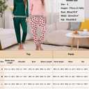 Frcdaunrs Pajama Set Pack for Women 2 Piece Long Sleeve Sleepwear Tops and Heart Printed Pants Soft Loungewear Ladies Pjs Set