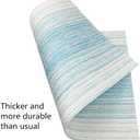 Placemat,Blending Color Durable Woven Vinyl Placemat Washable Heat-Resistant Anti-Skid Kitchen Dining Table Mats (Set of 6, Blue with White)