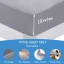 Split Top King Sheets Only, Head King Sheet for 34" Top Split from Head Adjustable Bed, Up to 18" Deep Pocket, Half Split Bed Mattress Sheets, Gray