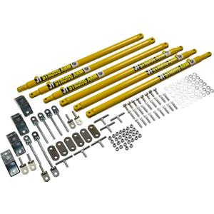 JT's Strong Arm Travel Trailer Jack Stabilizer Kit, Bolt-On Installation, Universal Compatibility, Telescoping Tubes, Eliminates Chassis Movement - 191025