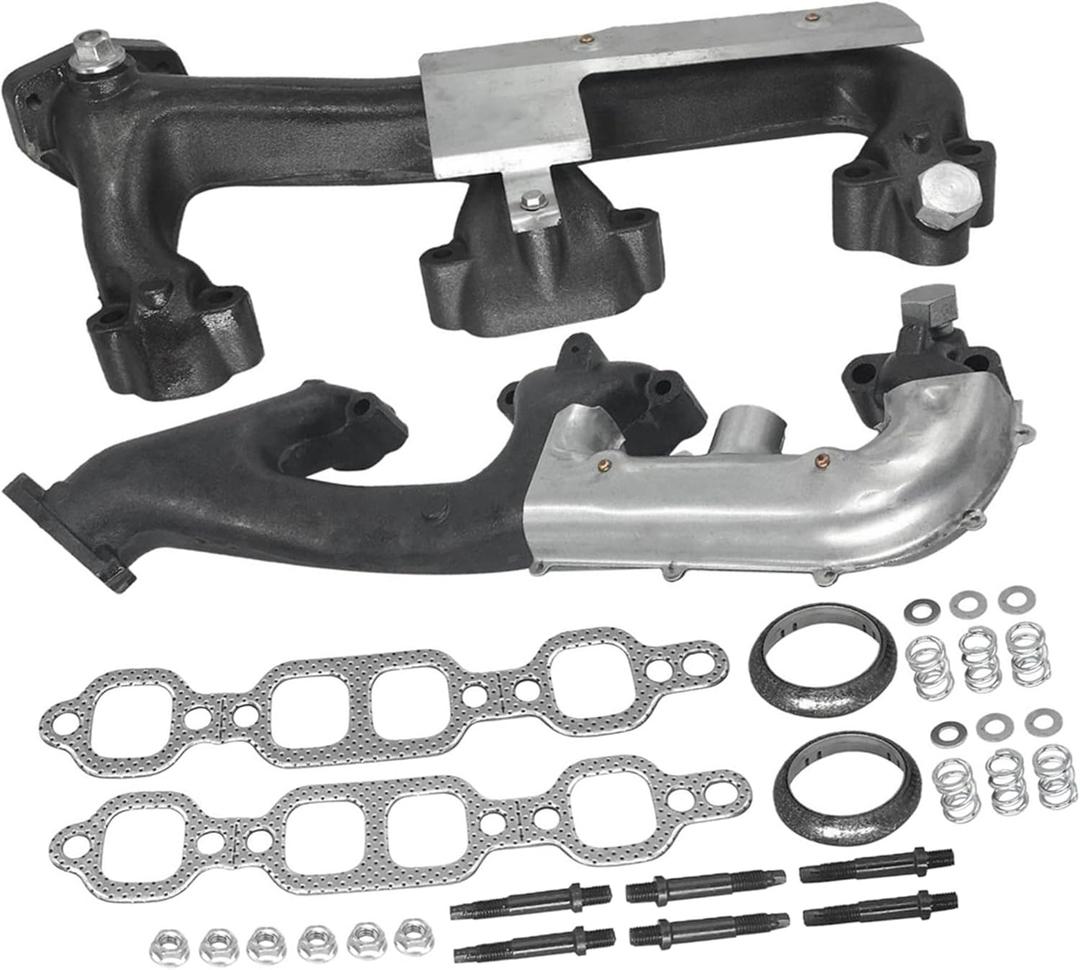 Exhaust Manifold Pair Left & Right Side Compatible With Chevrolet C1500 C2500 C3500 K1500 K2500 K3500 1988-1995 Compatible With GMC C1500 C2500 C3500 K1500 K2500 K3500 1988-1995 674-156 674-157