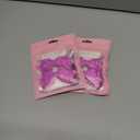 2 x Glitter Sparkly Hair Bow Clips 4" Cute Hot Purple Sequins Cheer Barrettes Pink Alligator Hairpins Accessories for Kids Teens Toddlers Baby Cheerleader Girls Xmas Gift