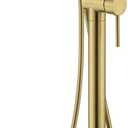 Tub Filler Freestanding Bathtub Faucet Brushed Gold Floor Mounted Brass Bathroom Tub Faucets with Hand Shower