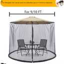 10FT Mosquito Net for Patio Umbrella Outdoors Screen Polyester Hanging Tent Mosquito Net Only (10FT)