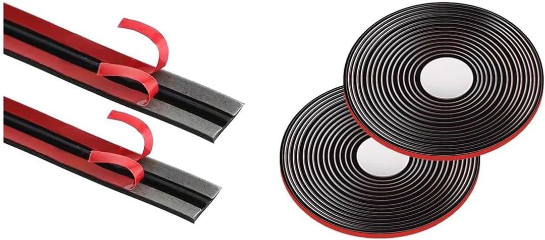 Car Windshield Weather Stripping, 26 Ft Auto Sunroof Sealing Gasket, 14mm+19mm T Shape Adhesive Rubber Seal Strip, Front Rear Windshield Trim Stripping Leak Sound Proofing Weatherstrip