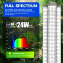Barrina Grow Lights, 2FT 5000K White Full Spectrum Plant Growing Lamps, 144W(6 x 24W, 800W Equivalent), T8 LED Grow Light Bulbs, Plant Lights for Indoor Plants, Greenhouse, Linkable Design, 6-Pack