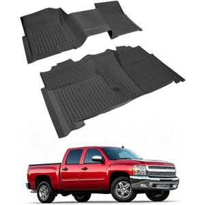 Car Floor Mats for Chevy Silverado/GMC Sierra 2007-2013 & 2500/3500HD 2014