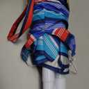 Tommy Bahama 6' UPF 50+ Tilt Beach Umbrella with Integrated Sand Anchor, Wind Vent, and Carry Bag (Red and Blue Stripe)