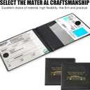 2 PCS Auto Registration & Insurance Holder Storage Bag, Leather Short Bifold Business Holder, Built-in Transparent Protection Bill Organizer, Universal for Cars Storage Parts (Black & Yellow)