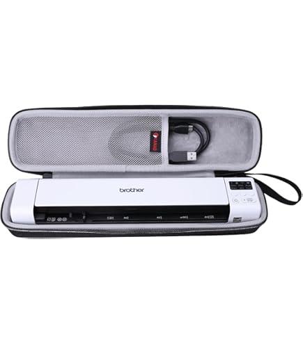 XANAD Hard Case for Brother DS-640 / DS-940DW/ DS-740D / DS-720D/ Doxie Go SE Duplex Compact Mobile Document Scanner(Light Gray)