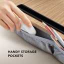 HUANUO Portable Lap Laptop Desk with Pillow Cushion, Fits up to 15.6 inch Laptop, with Anti-Slip Strip & Storage Function for Home Office Students Use as Computer Laptop Stand, Book Tablet (Medium, Wood Grain)