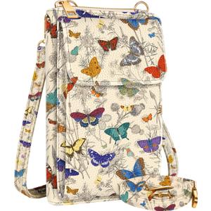 Cute Small Crossbody Purse Cell Phone Bags for Women - Leather Cellphone Wallet Purse with Shoulder Strap