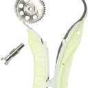 REVO Timing Chain Kit Chain Guide Gear 7pcs Replacement for Mini Cooper R56 R57 1.6L Engine 2007-2012 N14B