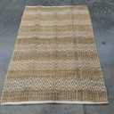 Jute Cotton Stripe Area Rug for Living Room 24x36 Inch - Natural Ivory - Machine Washable 2x3 Feet Rugs - 70% Jute and 30% Cotton