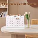 Desk Calendar, Weekly Page, Planner Notepad with Daily Schedule, 54 Sheets for 2026, Memo, One Poem One Day, Tabletop Use, Classy For Christmas or New Year