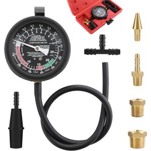 Hromee Fuel Pump and Vacuum Tester Gauge, Carburetor Pressure Diagnostics Leakage Tool Kit