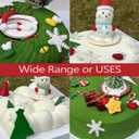 3 x 4 Pcs Christmas Santa Claus Silicone Molds, Snowflake Chocolate Fondant Mold, for Cupcake Toppers Cake Decorations Candy Sugar Craft Chewing Gum Desktop Decor Ornaments Resin Pendant Clay