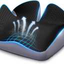Seat Cushion for Relief Sciatica - Memory Foam Cushion for Office Chair, Hip & Coccyx Pain Relief for Long Sitting,2025 Upgraded X-Large Seat Pillow for Soft Support,for Game Chair/Wheelchair (20.2*17.3*6.2)