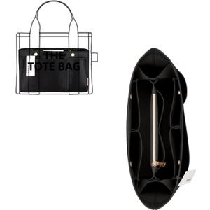 ZTUJO Purse Organizer Insert For Handbags, Silky Bag Organizer With 2 Zippers For Speedy Neverful Tote and More (Black, X-Large)