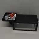 BesLowe Outdoor Wall Mount Light Fixture, Exterior Wall Lantern Waterproof, Black Outside Porch Sconce Lighting with Matte Black Finish & Glass Shade for House Garage Doorway Patio, E26 Socket (12.8" (1-Pack))