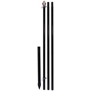Flags Importer 10ft Aluminum (Black) Outdoor Pole with Ground Spike