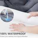 ELVEN HOME California King Mattress Pad, Quilted Fitted Cooling Mattress Cover, Pillow Top Waterproof Mattress Protector, Deep Pocket 8-21" (72x84 inch, Grey)