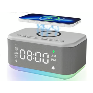 Wireless Charging Alarm Clock Blackmvidjsc