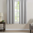 Blackout Curtain Panel Pair, Set of 2, Gray Dawn, 25"W x 66"L