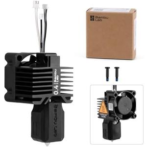 Bamboo Lab X1 Carbon, X1, X1C Hotend Complete Kit for X1 Series 3D Printer, Full Assembly Hardened Steel Hot End with Fan, Thermistor, Ceramic Heater, 0.4mm Nozzle, Extruder Heating Block Replacement