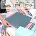 WRAPXPERT Blue Vinyl,12" x10ft Blue Permanent Vinyl, Matte Slate Blue Adhesive Vinyl Roll Compatible with All Cutting Machines